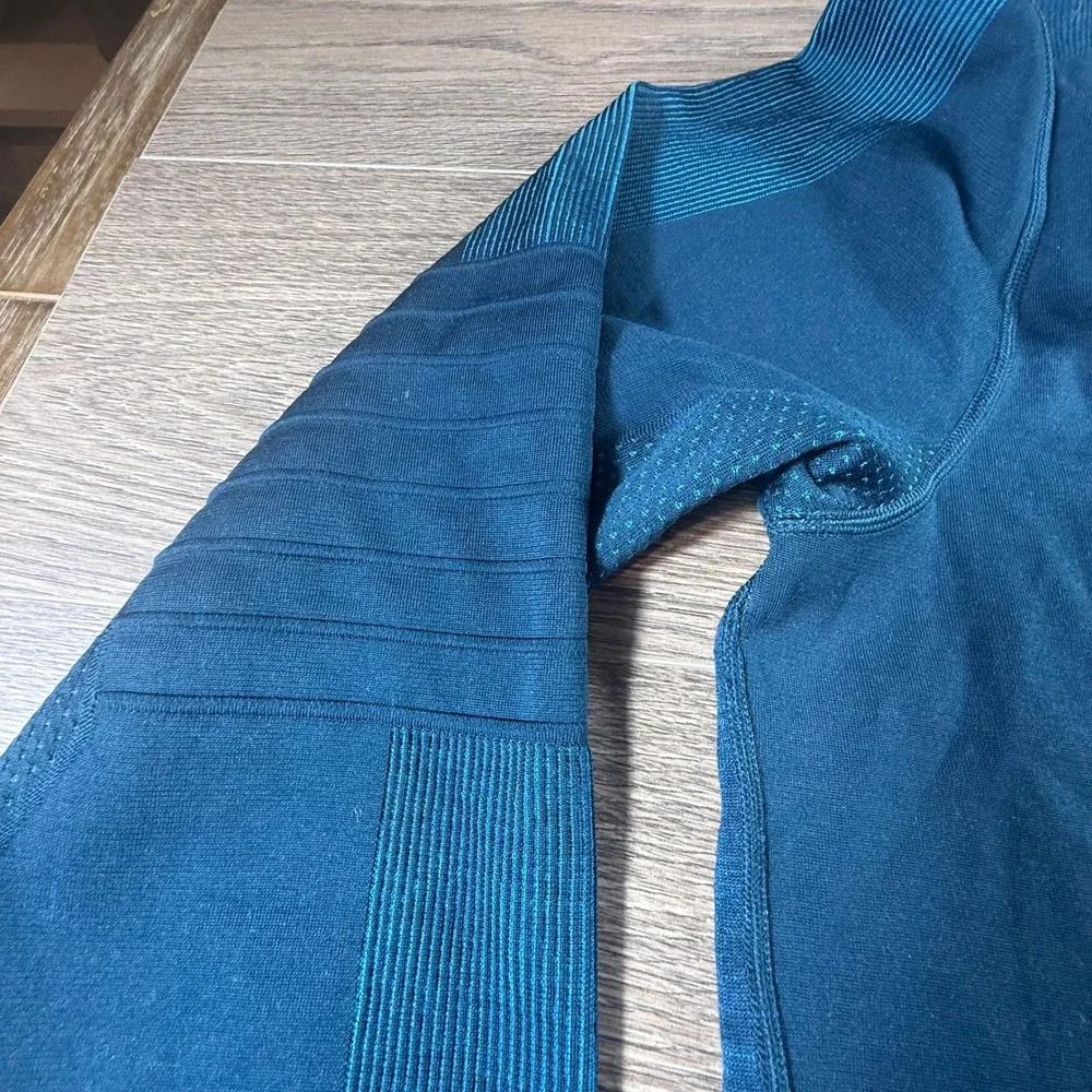 SmartWool IntraKnit Men's Thermal Base Layer Merino Wool Quarter Zip Teal XL